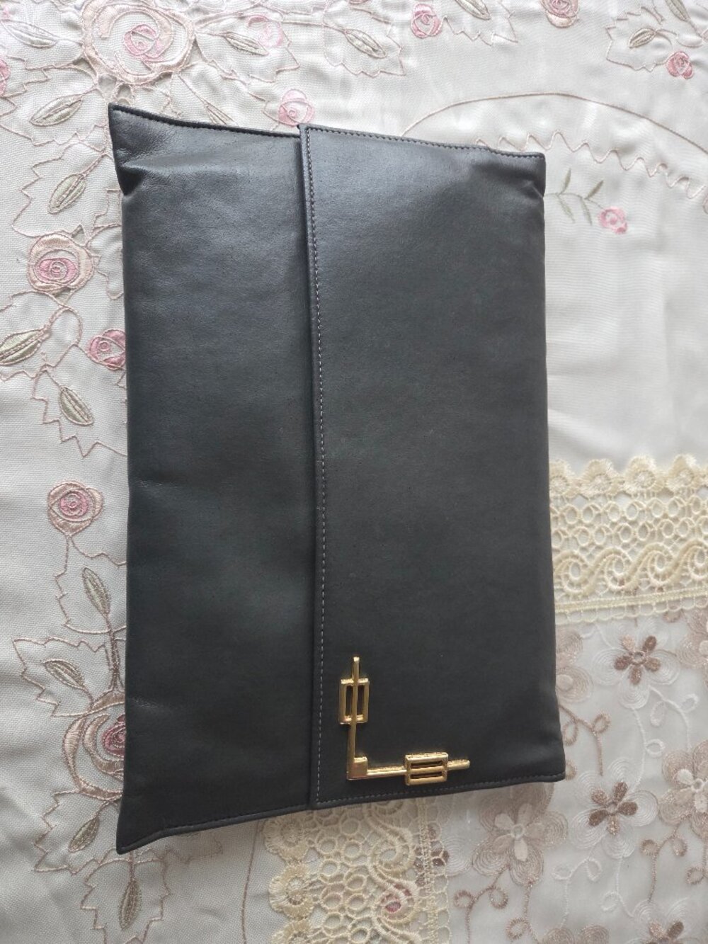 Vintage Shirl Miller Ltd Dark Gray Clutch